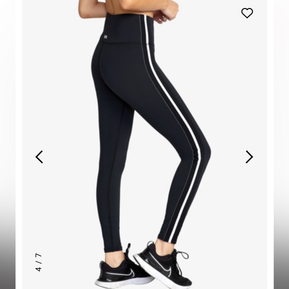 NWT - RVCA: ELASTIC SIDE WORKOUT LEGGINGS Sz: S/8 - Picture 3 of 7